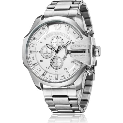 Mens Watches Top Luxury Brand Men Silver Steel Male Quartz Watch Men Waterproof Relogio Masculino Military Montre Homme