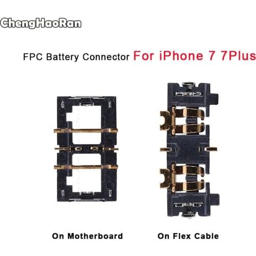 ChengHaoRan 1Piece Inner FPC Connector Battery Holder Clip Contact For iPhone 7 7Plus 7P On Motherboard Main Board Flex Cable