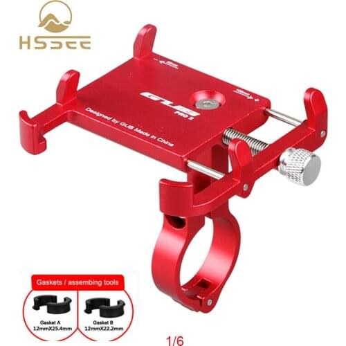 HSSEE official bike accessories CNC aluminum alloy phone holder for MTB road bike motorcycle electric scooters phone holder