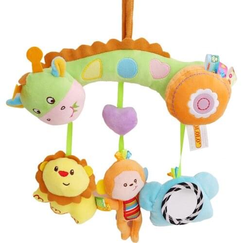 Baby Toys Owl Bird Cute Cartoon Animal Stuff Plush Doll Early Educational Rattle Bed Hanging Stroller Hanging Gift