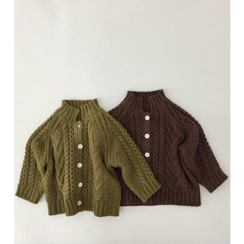 New Boys Sweaters Single Breast Boys Cardigans Korean Kids Knitwear