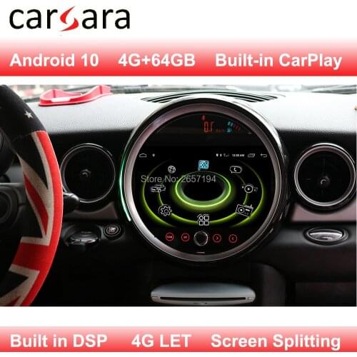 Headunit Android Display for Mini R54 55 R56 R57 R58 R59 R60 Smart Cockpit Touch Screen Android 10 Bulit in CarPlay support 4G