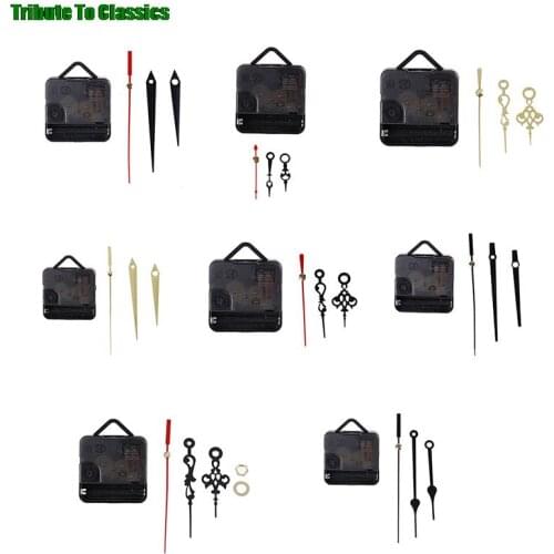 Hot 1 Set Silent Wall Clock Quartz Needle Movement Black and Red Hands DIY Replacement Part Repair Kit Tool Set Clock Mechanism