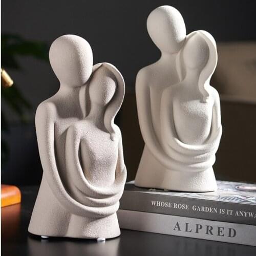 Ceramic Figure Decoration Modern Living Room Bedroom Bedside Decoration Porch Wine Cabinet Handicraft Decoration Wedding Gift