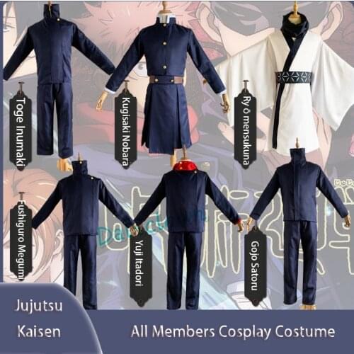 Jujutsu Kaisen Cosplay Costume Anime Yuji Itadori Nobara Kugisaki Megumi Fushiguro Satoru Gojo Ryomen Sukuna Kimono Uniform