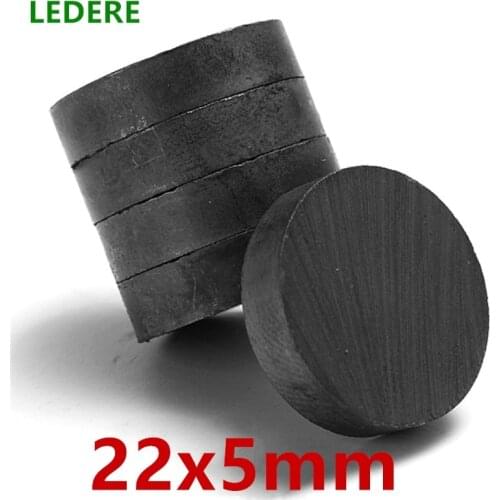 5pcs/lot Disk Ferrite Magnet 22x5 mm magnet fridge ferrite magnet ring ferrite magnet for speakers magnet black 22 * 5 mm mini
