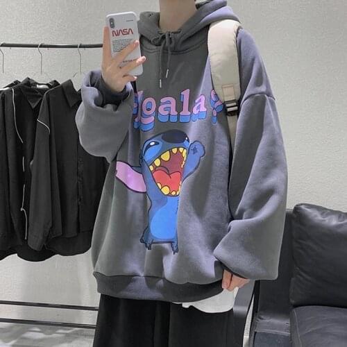 Mens winter Plush Hoodie mens fashionable loose couples wear