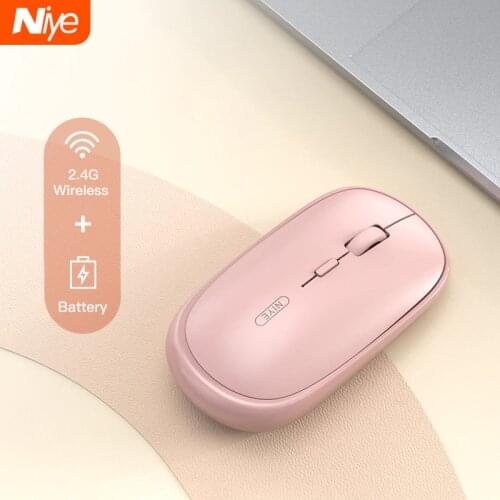 Wireless Mouse USB Computer Mouse Mini Battery Ergonomic Mause Optical Silent PC Mice 2.4G mute Office Pink Mouse for Laptop