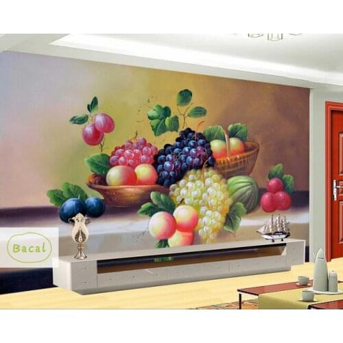 Bacal Custom Wall Painting Fruit Photo Wallpaper Restaurant Living Room Kitchen Background Wall Mural European Style Wallpaper