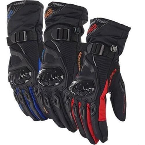 2019 Winter New Warm Weaterproof PANGUSAXE Motorcycle Gloves ST-07 Motorbike Glove Stretch fabrics Microfiber Leather Hard shell