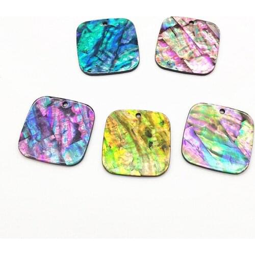 New Arrival! 31x31mm 30pcs Acrylic with Shell Square Charm for Handmade Earrings make DIY Parts,Jewelry Accessories Finding
