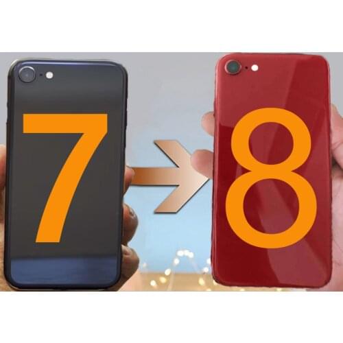 OEM quality Glass Body Back Housing For iPhone 7 like 8 Rear Battery Cover Case for iPhone 7 to SE 2020 style Chassis