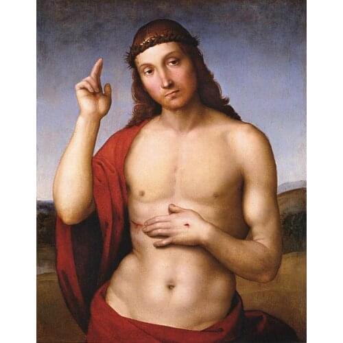 Wholesale oil painting # GOOD ART >HOME Church Religious ART Raffaello Raphael Christ Blessing (Pax Vobiscum) PRINT PAINTING