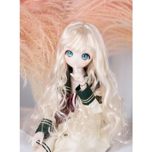 BJD doll wig is suitable for 1/3 1/4 1/6SD giant doll girls with curly hair false hair air bangs long hair soft and silky doll