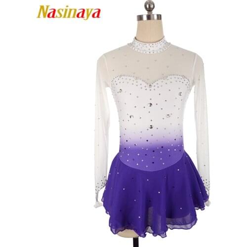 Nasinaya Figure Skating Dress Customized Competition Ice Skating Skirt for Girl Women Kids Patinaje Gymnastics Performance 22