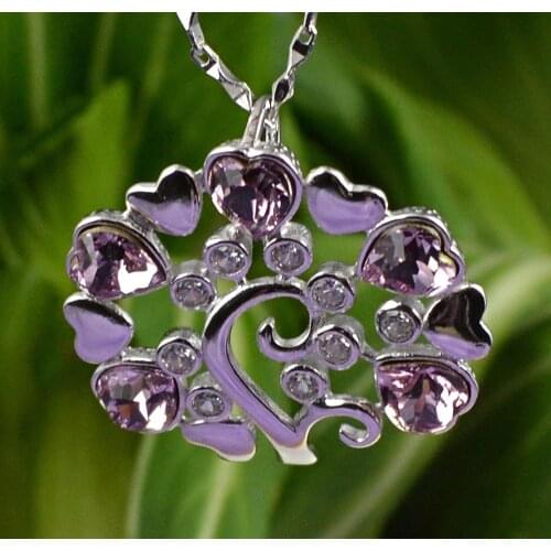 Guarantee Plain 925 Sterling Silver, Tree of life Austria crystal Pendant , 4.3 g, PE35618