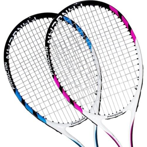 High Quality Tennis Racket Blue Pink Carbon Integration Tennis Rackets Training Racquet Sports Man Woman Tennis Racket With Bag