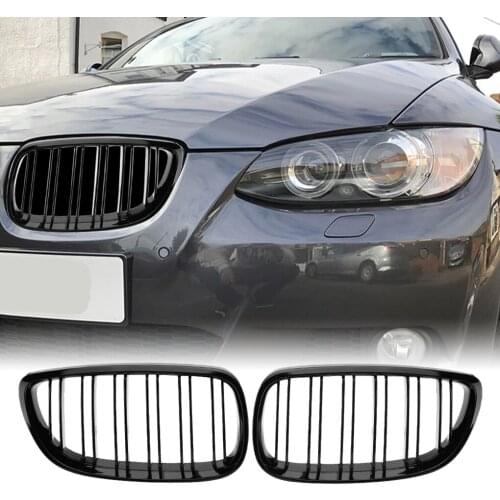 For Carbon Fiber Look Kidney Grill Grille For BMW E90 E92 E93 M3 328i 335i 2006-2009 51137157277 51137157278