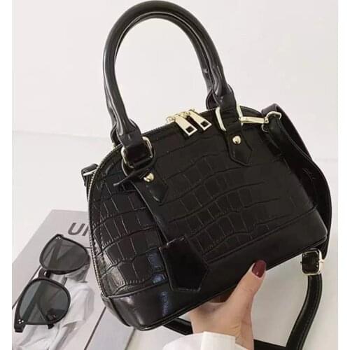 Crocodile Pattern Designers Shell Bag Women High Quality PU Leather Shoulder Bag Girl Retro Crossbody Bag Lady Fashion Waist Bag