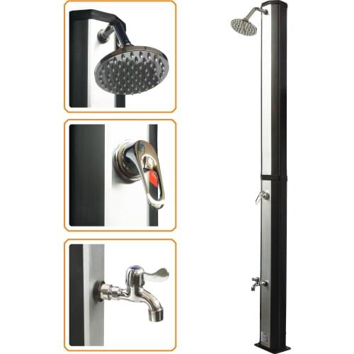 Solar shower ThorX TR35OX - silver garden shower 35 L
