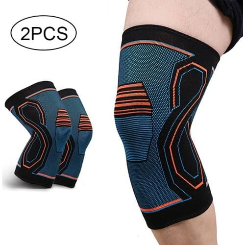 2Pcs Knee Brace Sport Knee Compression Sleeve Knitted Knee Pads Joint Pain Relief for Running Work Out Hiking Basketball Unisex
