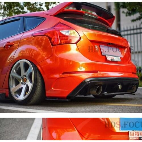 For Ford Focus Spoiler 2012 2013 2014 2015 ABS Plastic Unpainted Color Rear Spoiler Wing Trunk Lid Cover Car Styling