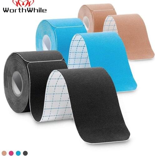 WorthWhile 5cm*5m Pre Cut Kinesiology Tape Athletic Recovery Elastic Tape Muscle Pain Relief Kneepads Fitness Sports Protector