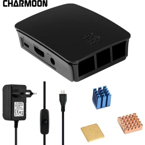 For Raspberry Pi 3 B+ Case ABS Protective Shell Cover Case box With heat sink For Raspberry Pi 3 B+/3/ B