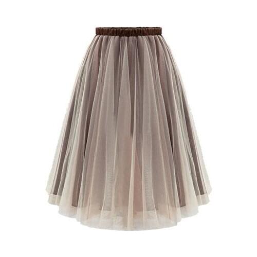 30pcs/lot england style woman ball gown skirt lady fashion organza long skirt