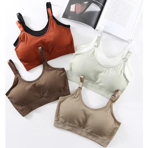 1 pcs Seamless sports bra ladies fitness top yoga bra cup black white running women sports top
