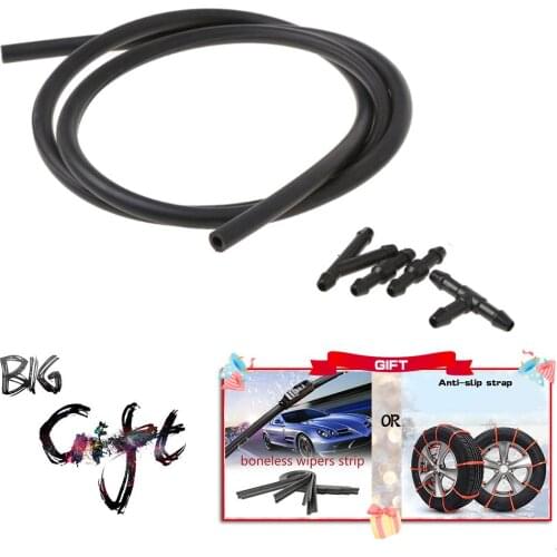 5PCS Set Car Windscreen Water Wiper Nozzle Mist Washer Spray Hose With Spout Joint Lluvia Auto For Ford VW KIA Car Water Hose
