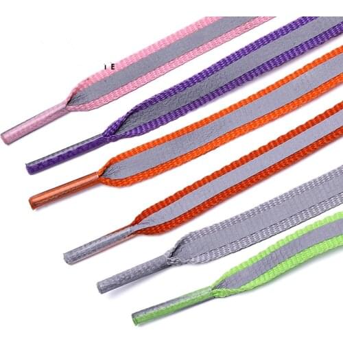 50 pcs 6 color reflect light shoes strings band cords for binding sport shoes