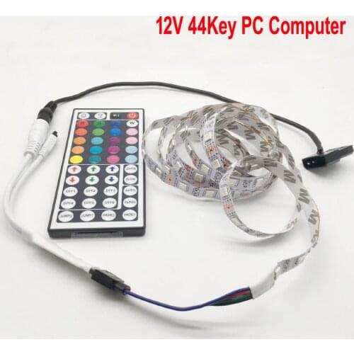 50CM/1M/2M 12V 5050 RGB LED Strip Light for PC Computer Case SATA power supply interface Fixed
