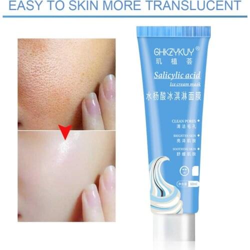 60g Ice Cream Mask Salicylic Acid Cleansing Mask Moisturizing Nourishing Whitening Face Skin Care Smear Sleep-free Mask