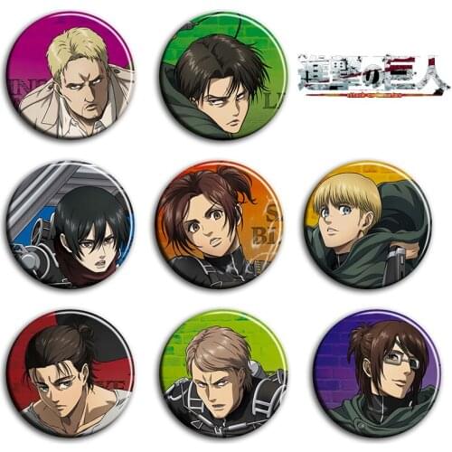 Anime badges 58 mm badge pins s Shingeki No Kyojin Survey Corps Metal Brooch