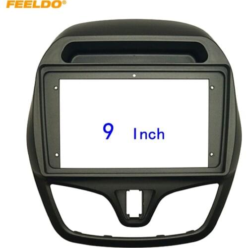 FEELDO Car 2Din Audio Face Plate Fascia Frame For Daewoo Matiz Chevrolet SPARK 9" Big Screen Radio Stereo Panel Dash Mount