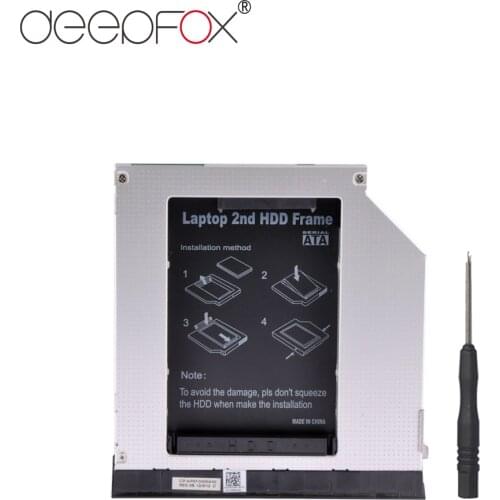 DeepFox 2nd HDD Caddy 9.5MM SATA To SATA Enclouse For Dell Latitude HDE6320 HDE6420 CD-ROM Caddy