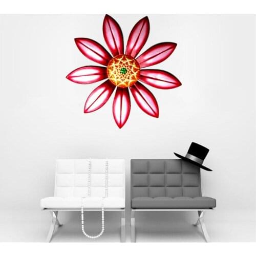Flower home wall art sculpture, suitable for bathroom living room bedroom or porch terrace color wall decoration