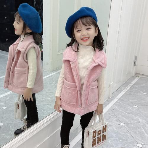 Baby Girls Toddler Clothes Children Lamb Warm Jackets New Vest Kids Waistcoat For Boy Coats Outerwear Winter Coats Casual Vest