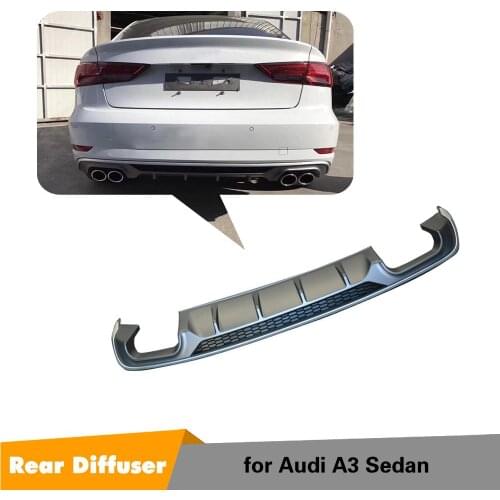 Car Rear Bumnper Diffuser for Audi A3 Sedan Standard 4 Door 2017-2019 PP Rear Lip Spoiler Car Accessories
