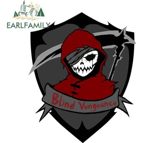 EARLFAMILY 13cm x 7.7cm For Skull Car Repair Sticker Surfboard Fine Decal Vinyl Material Interesting Graphics Sunscreen Decor