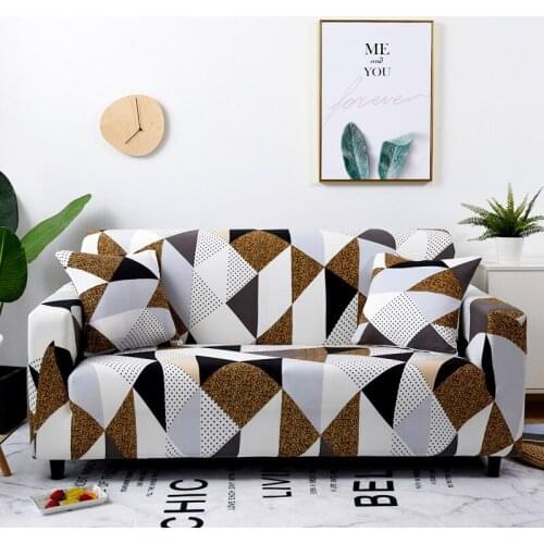 Coolazy Stretch Plaid Sofa Slipcover Elastic Sofa Covers for Living Room Funda Sofa Chair Couch Cover Home Decor 1/2/3/4-seater