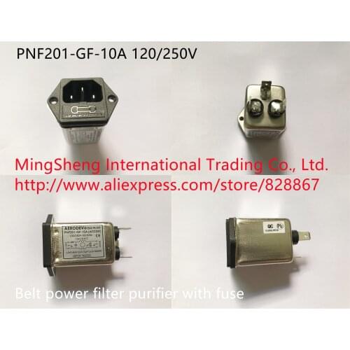 Original new 100% PNF201-GF-10A 120/250v belt power filter purifier with fuse