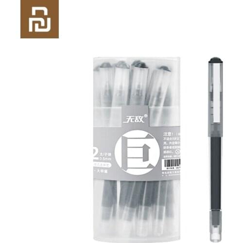 22 Pcs Youpin 0.5mm Black Ink Gel Pen Direct Liquid Ink Control System School Writing Stationery Gel Ink Pen Quick Drying Ink