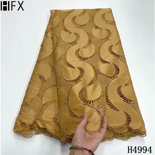 HFX New Arrival Cord Lace Fabric African Lace Fabric 2021 Guipure Lace Fabric Water Souble Nigerian Lace For Party Dress