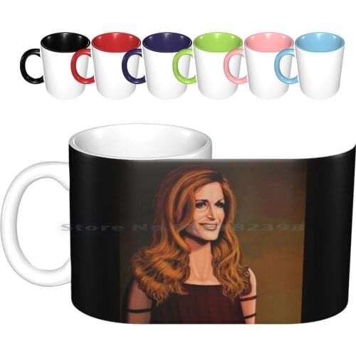 Dalida Painting Ceramic Mugs Coffee Cups Milk Tea Mug Dalida Music Singer Yolanda Cristina Gigliotti Italian Egyptian Singer