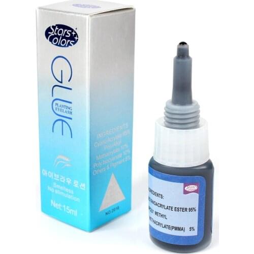 10 Pcs 15ml Korea Eyelash Glue No Odor No Stimulation Lasting Grafting Eyelash Extension Glue