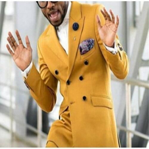 Summer Dress Latest Design Blue Stripe Double Breasted Mens West Slim 2-piece Tuxedo Ball Custom Grooms Dress