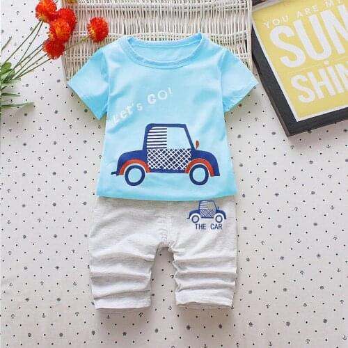 Summer 2020 childrens suit clothing summer clothes baby boys girls suit baby clothes 1-4 years old toddler boys clothing set