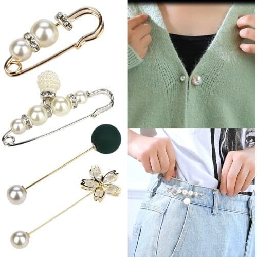 Hot New Cheap Big Beads Fashion Clothing Brooches for Women Pearl Lapel Pin Sweater Dress Brooch Pins Badge Buckle Accessories